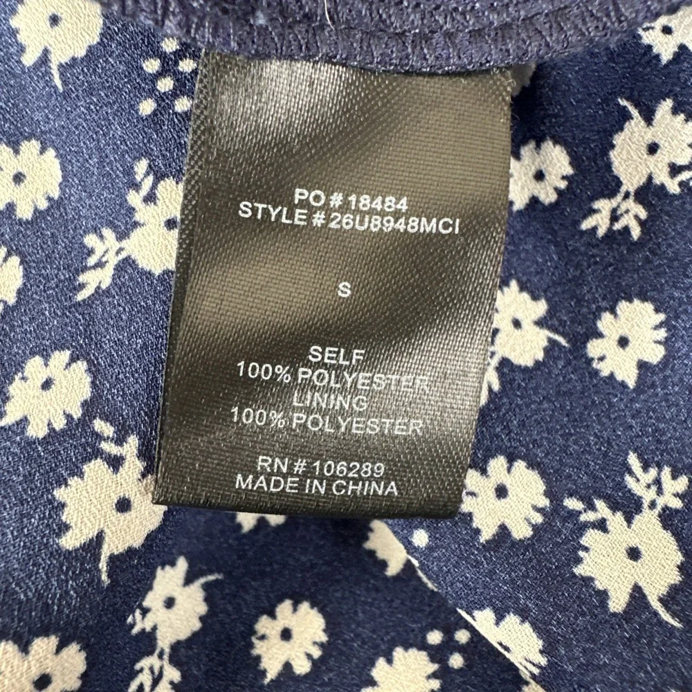 Trixxi Midi Floral Dress Navy Prairie Peasant Earthy Wanderlust Farmcore Size Sm